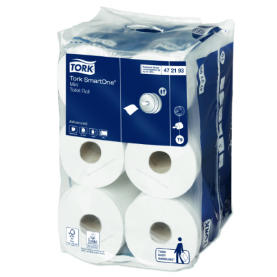 Dwuwarstwowy papier toaletowy w roli MINI Tork SmartOne®